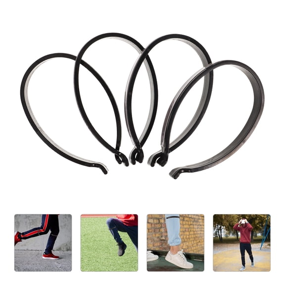 LABSERRON Bicycle Leg Straps 2 Pairs Reflective Trouser Clips for Cyclists Grey Plastic High Visibility 3.93X2.44X0.39in