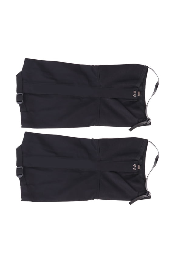 Black Lightweight Nylon Gaiters for Mountain Climbing with Metal Hooks and Size XL