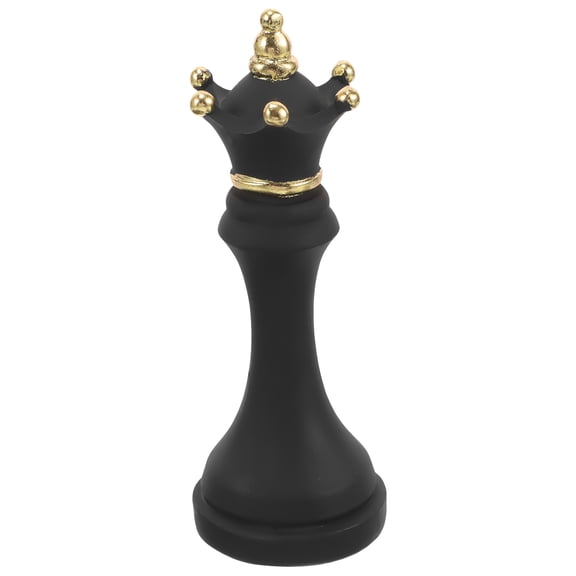 LABSERRON Black Resin Chess Statue Decorative Sculpture for Office Desktop Home Decor Accent