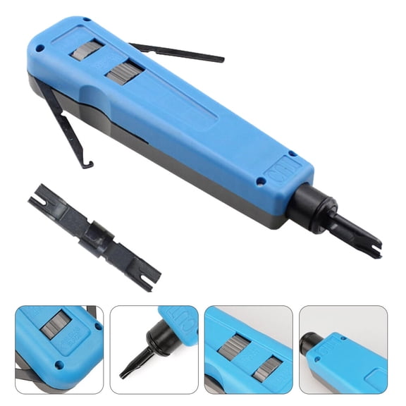 LABSERRON Cable Crimping Tool Network Wire Impact Punch-Down Tool Wiring Installation 18X3.7cm 1Set
