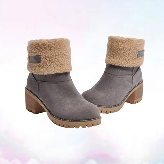 LABSERRON Casual Outdoor Flocking Shoes 1 Pair for Ladies with Warm and Insulated Features