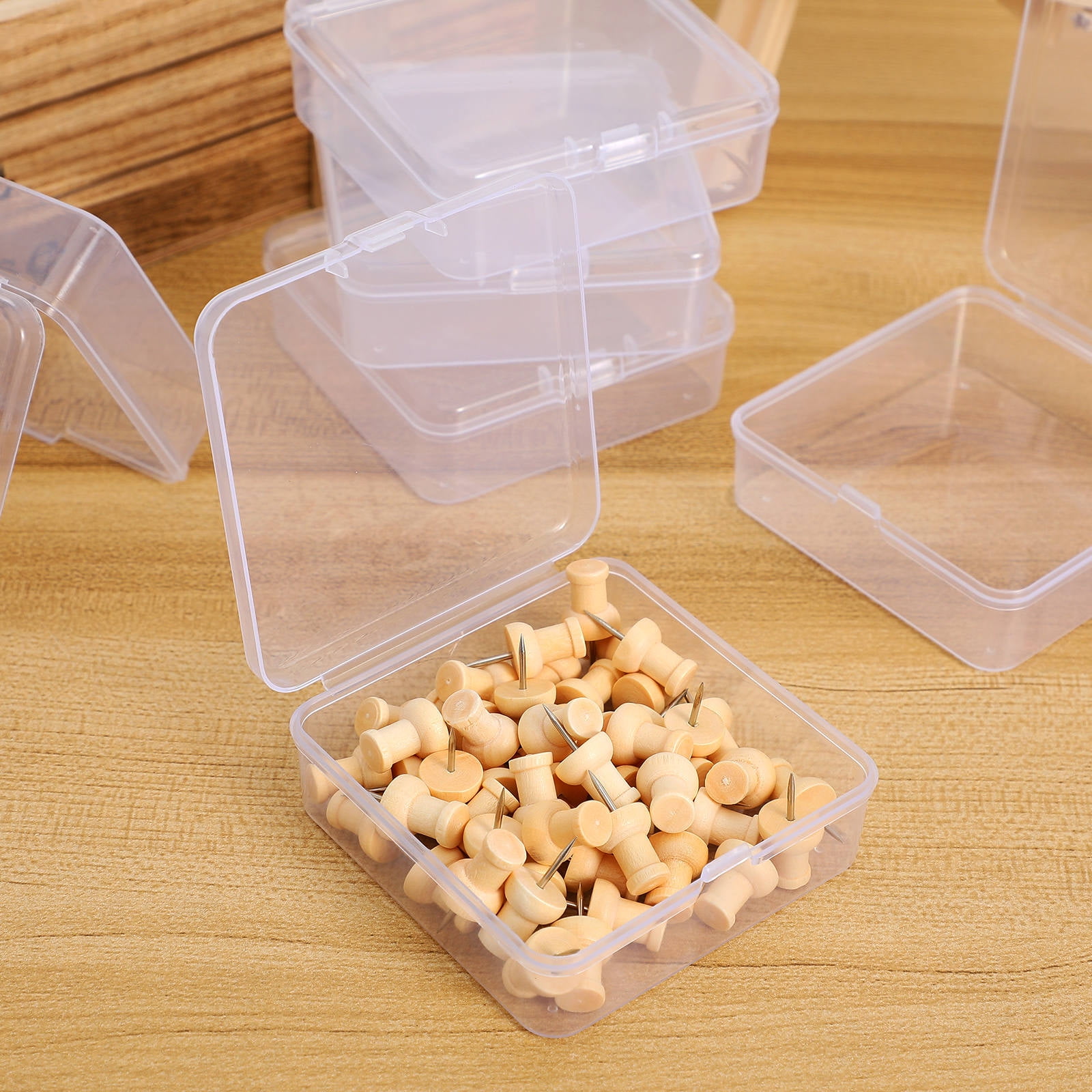 LABSERRON Clear Visibility Storage Organizer Case 50Pcs Impact Protection Craft Supplies Organizer