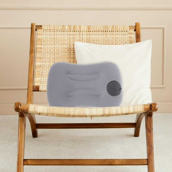 LABSERRON Compact Inflatable Pillow 1Pack Flocking For Travelers On Airplanes And Camping Trips