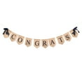 thumbnail image 1 of LABSERRON Congrats Grad Banners Linen Banner Sign Black Pendant Flag 1Pack, 1 of 8