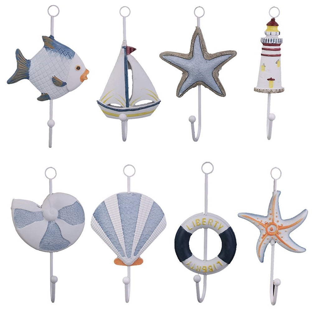 LABSERRON Creative Towel Hook Nautical Theme Sea Fish Decorative Hanger