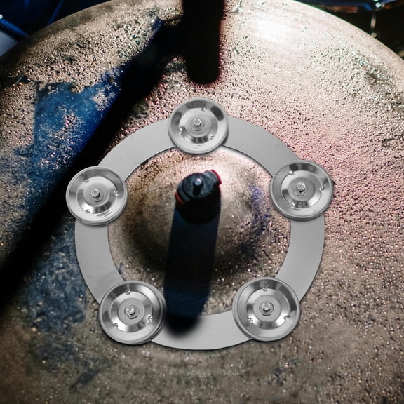 LABSERRON Metal Tambourine Cymbal Accessory for Drum Set, Perfect Percussion Instrument Enhancement