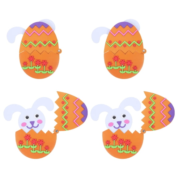 LABSERRON DIY Easter Egg Kit with Assorted Color Paper Eggs for Kids Creative Craft Projects 4PCS