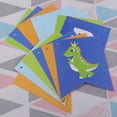 thumbnail image 1 of LABSERRON Dinosaur Happy Birthday Banners Assorted Color Fishtail Paper for Family 11.8x4.7x0.04in 1 Set, 1 of 8