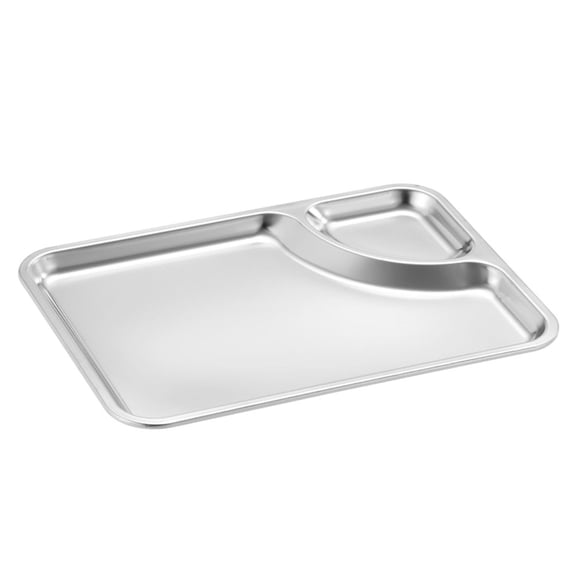 LABSERRON Easy-Clean Stainless Steel Silver Chips and Dumpling Dish