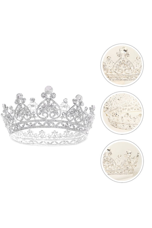 Elegant Bride Crown Headdress for Women in Silver Color Lightweight and Durable Alloy Size Adjustable