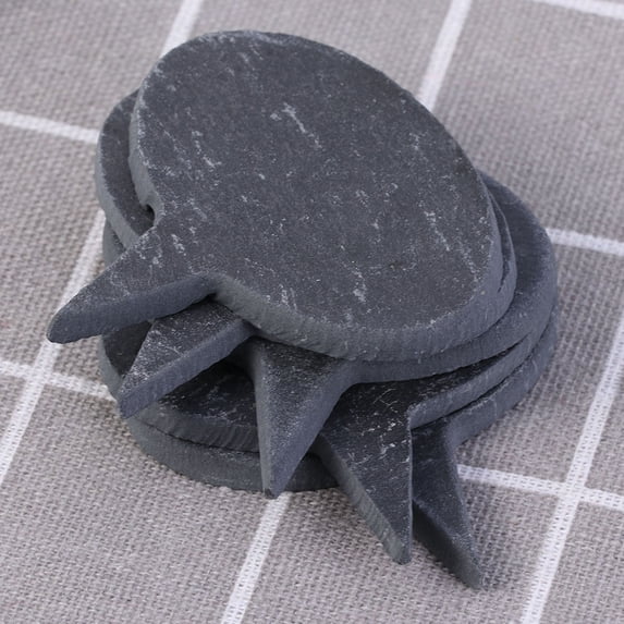 LABSERRON Garden Labels 10Pcs Simple Design Stone for Outdoor Plants 5.6x6cm