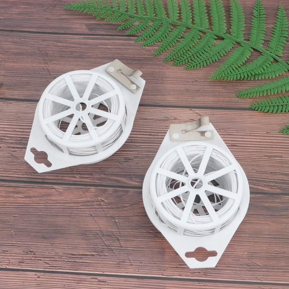 LABSERRON Garden Wire for Plants 2Pcs 100 Meters Iron Wire for Supporting Vines and Shrubs