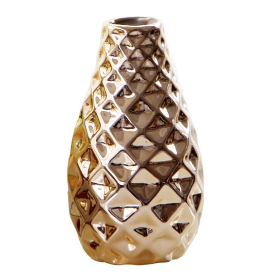 LABSERRON Golden Ceramic Vase for Decor Use Simple Design Adds Artistic Feeling to Home 1pc
