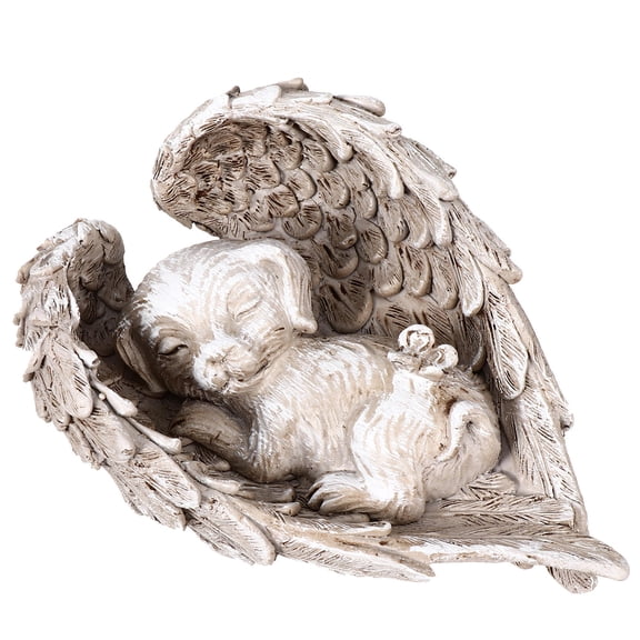 LABSERRON Grey Resin Angel Wings Statue for Decor Excellent Workmanship and