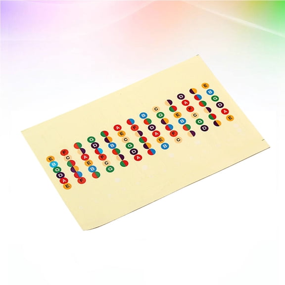 LABSERRON Guitar Fretboard Note Map Stickers 1Pcs Khaki Plastic Imported Glue for Beginners