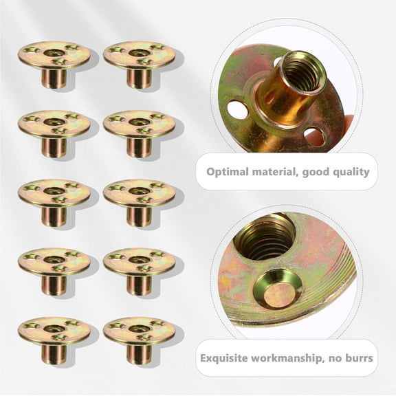 LABSERRON Hole Flange Nuts 18Pcs Brown for Ceiling Object Suspension and Wall Support Points