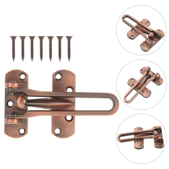 LABSERRON Home Security Lock Reinforcement Metal 1Pack Coffee Anti Theft For Indoor Use