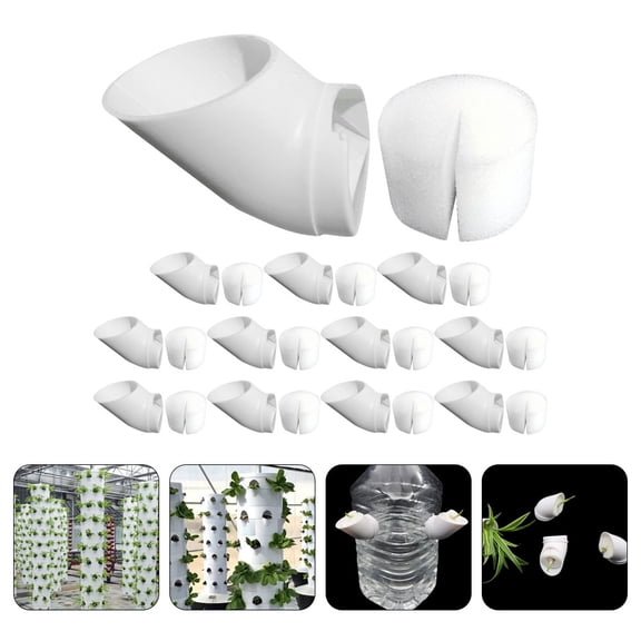 LABSERRON Hydroponic Set Of 24 Plastic Planting Cups For Vertical Growing Systems Garden Balcony Nursery