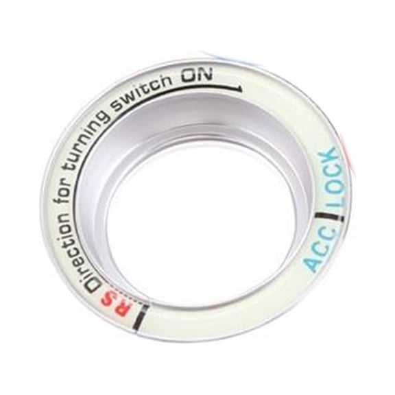 LABSERRON Ignition Key Cover Cap 1Pcs Silver Aluminium Alloy for Car Owners Night Use