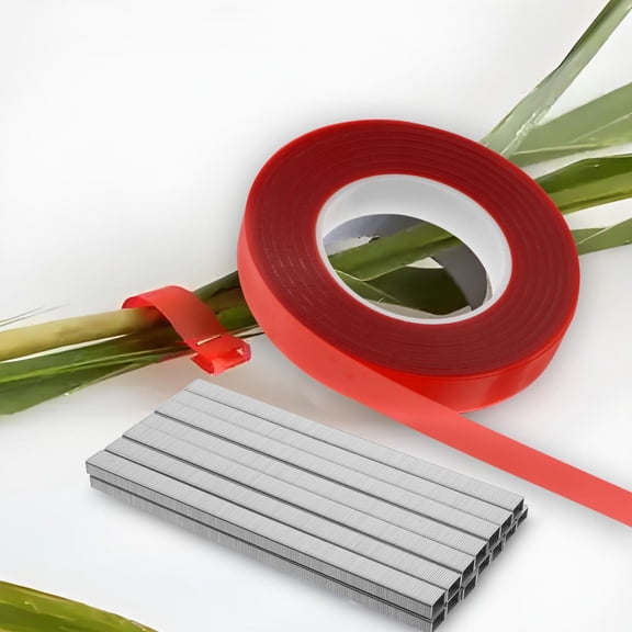 LABSERRON Indoor Gardening 10 Rolls Red Garden Tape for Tying Plants 2.75X2.75X0.39in