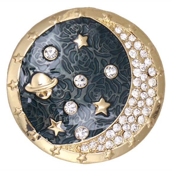 LABSERRON Jewelry Brooch 1Pcs Moon Shape Alloy for Women's Elegance in All Occasions