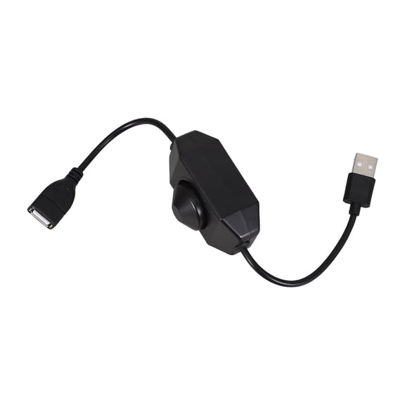 LABSERRON LED Dimmer Module Black Rotary Knob USB Inline Switch for Smooth Brightness Control of 5V LED Strip Lights