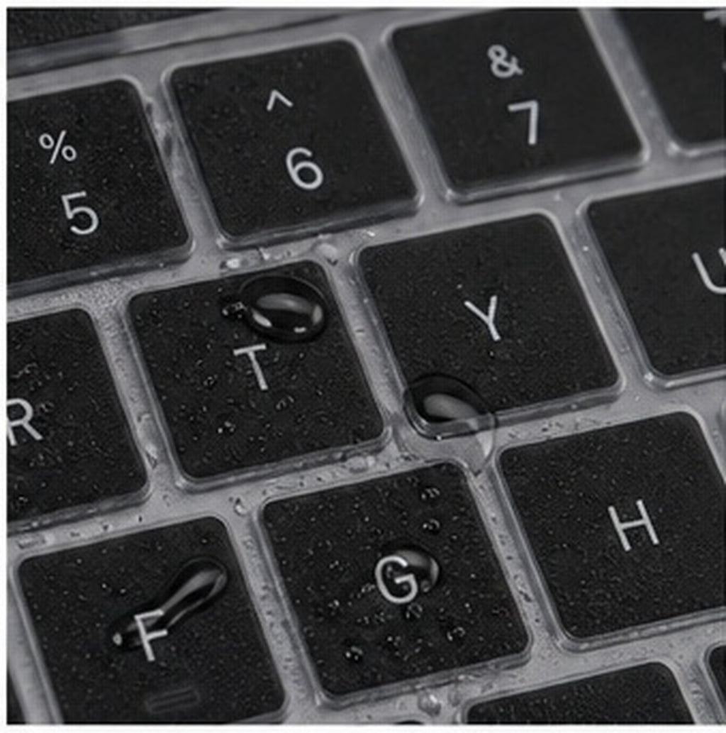 LABSERRON Laptop Keyboard Protector Cover in Black Silicone, Durable ...