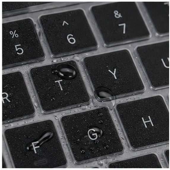 LABSERRON Laptop Keyboard Protector Cover in Black Silicone, Durable ...