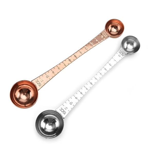 LABSERRON Measuring Spoon 1Pcs Double-End Rose Gold Stainless Steel for Baking and Cooking Kitchen Gadget Home Use