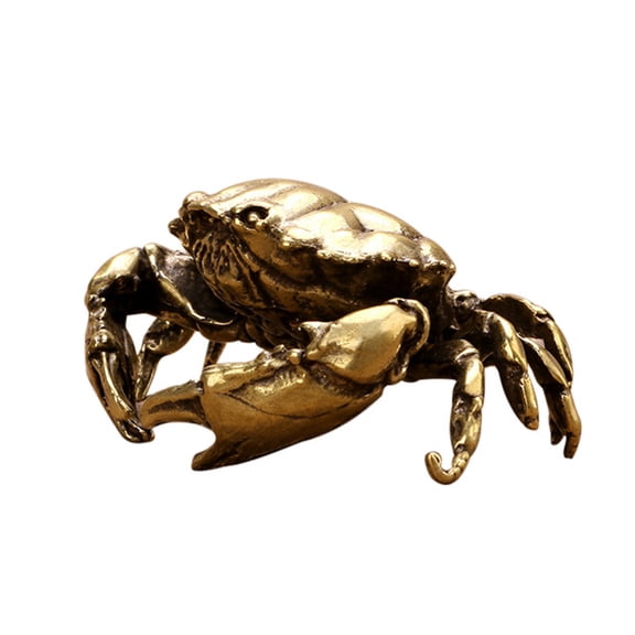 LABSERRON Mini Brass Crab Sculptures 1PC .10X4.80X3.00CM Delicate Design For Household Ornament