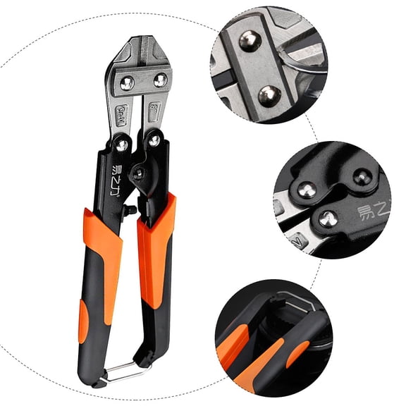 LABSERRON Mini Pliers Bolt Cutter Steel Hand Tool with NonSlip Handle for Repairing Work Black 1pc