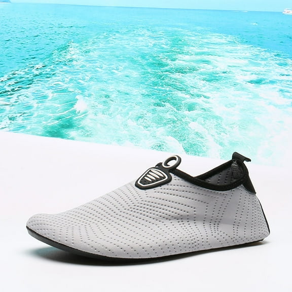 LABSERRON Minimalist Beach Surf Shoes 1 Pair Grey Rubber for Men Women Boating Kayaking