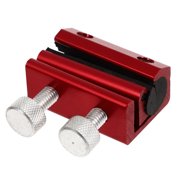 LABSERRON 1Pc Red Aluminum Cable Oiler Dual Head Motorbike Oil Clamp Easy Installation