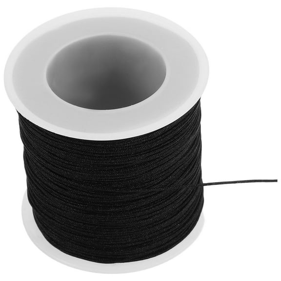 LABSERRON Nylon Beading String Black 1 Roll For Diy Projects