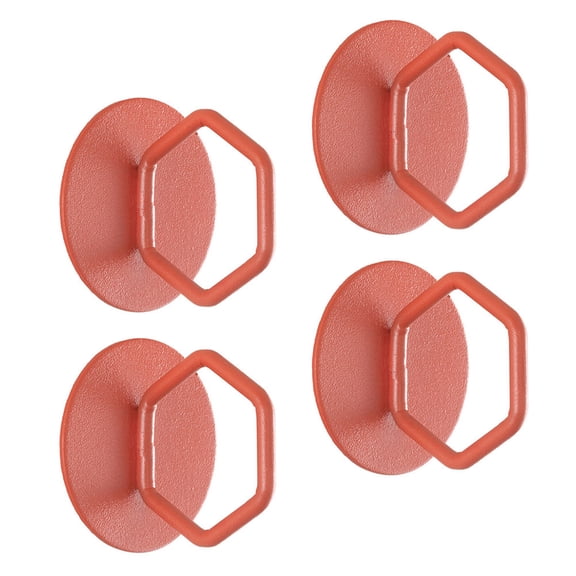 LABSERRON Orange Hexagonal Carbon Steel Knobs for Furniture Handle Simple Design Self Adhesive Pull Handles