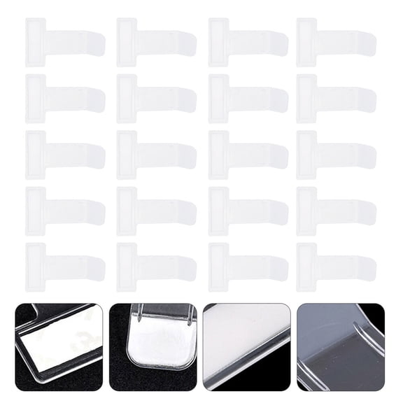 LABSERRON Parking Ticket Holder 20Pcs T-Shape Plastic for Car Visor Use