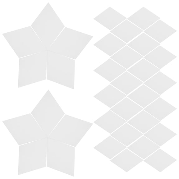 LABSERRON Patchwork Paper 100Pcs Diamond Shaped Quilting Templates for Crafting and DIY Activities White