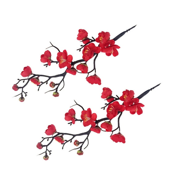LABSERRON Plastic Plum Blossom Shaped Cake Topper for Decoration Use Multi Color 2 Pcs
