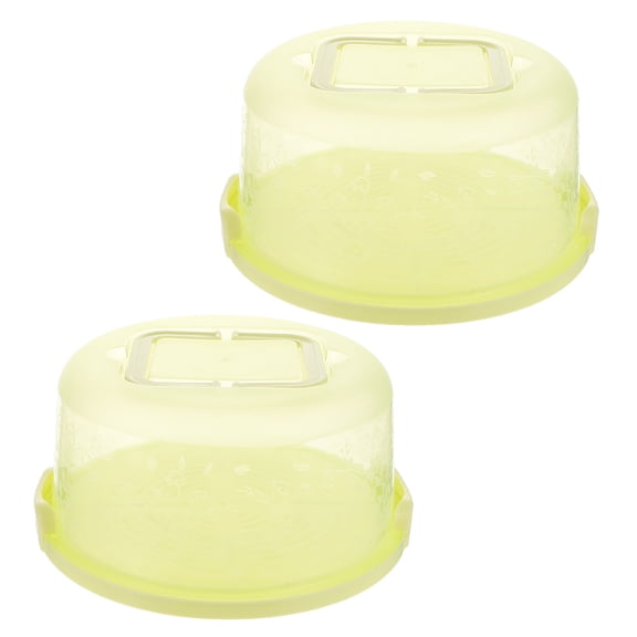 LABSERRON Cake Carrying Case Green 2Pcs 10In Simple Design Long-Term Use