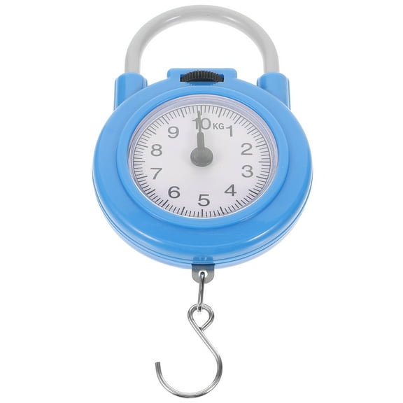 LABSERRON Portable Luggage Scale 1Pack Mechanical Hanging Scales for Travel and Home Use Blue Metal 6.29X2.95X0.59in