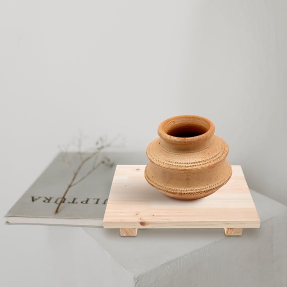 LABSERRON Pottery and Ceramic Crafting Base for Artists, Rounded Corners, 30x24cm Brown, 1 Piece