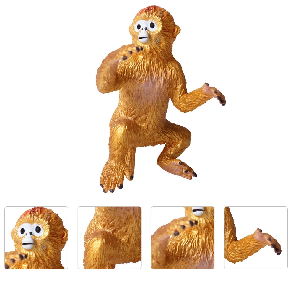 LABSERRON Realistic Monkey Models Golden PVC Children Decoration for ...