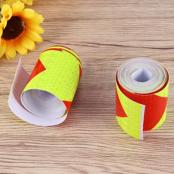 LABSERRON Reflective Safety Tape Strips 2Pcs for Night Driving Construction Signs Red Color