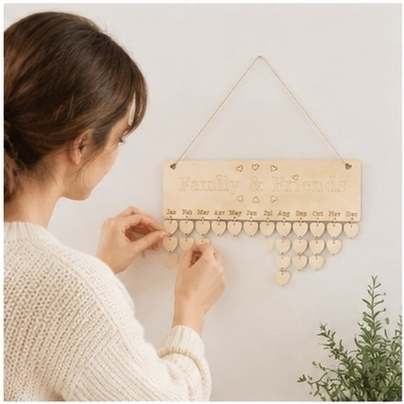 LABSERRON Reminder Board for the Elderly Wooden Plaque 1 Set for Home Decoration for Special Occasions