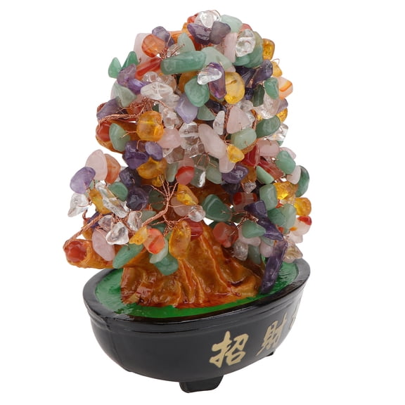 LABSERRON Resin Money Tree 24x0.3937x23x0.3937in 1Pack Multi Colored Home Decoration Tree Photography Prop