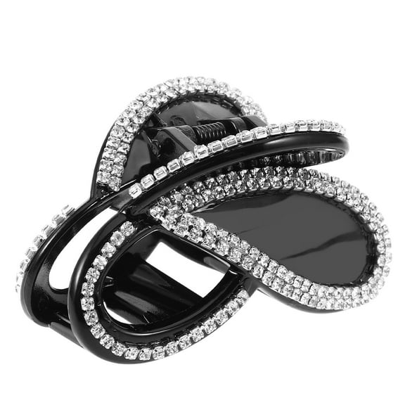 LABSERRON Rhinestone Hair Claw for Women Lady Girl 1Pcs Acrylic Jaw Clips 2.4x2x1.2in