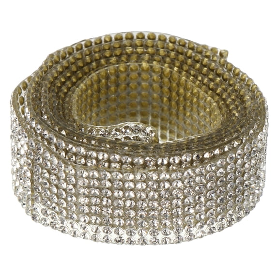 LABSERRON Rhinestone Wraps 1Pack 36X0.7In White For Cellphone Case And Shoes With Eye-catching Design