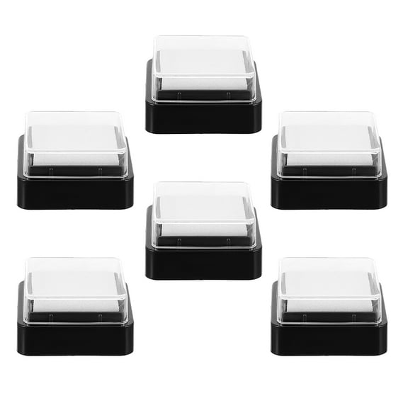 LABSERRON Scrapbook Ink Pad 6Pcs Blank Ink Pad for Diy Projects Square Shape Sponge Plastic 3.30X3.20X1.70in