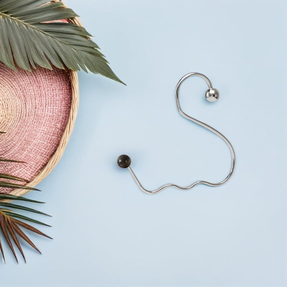 LABSERRON Silver 17.0X5.8X0.8Inch Stainless Steel Wall Hangers Hat Organizer Hanger with Multifunctional Design 2Pcs