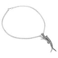 thumbnail image 1 of LABSERRON Silver Fish Bone Pendant Necklace 1Pack Perfect for Men's Daily Wear and Adventure, 1 of 8